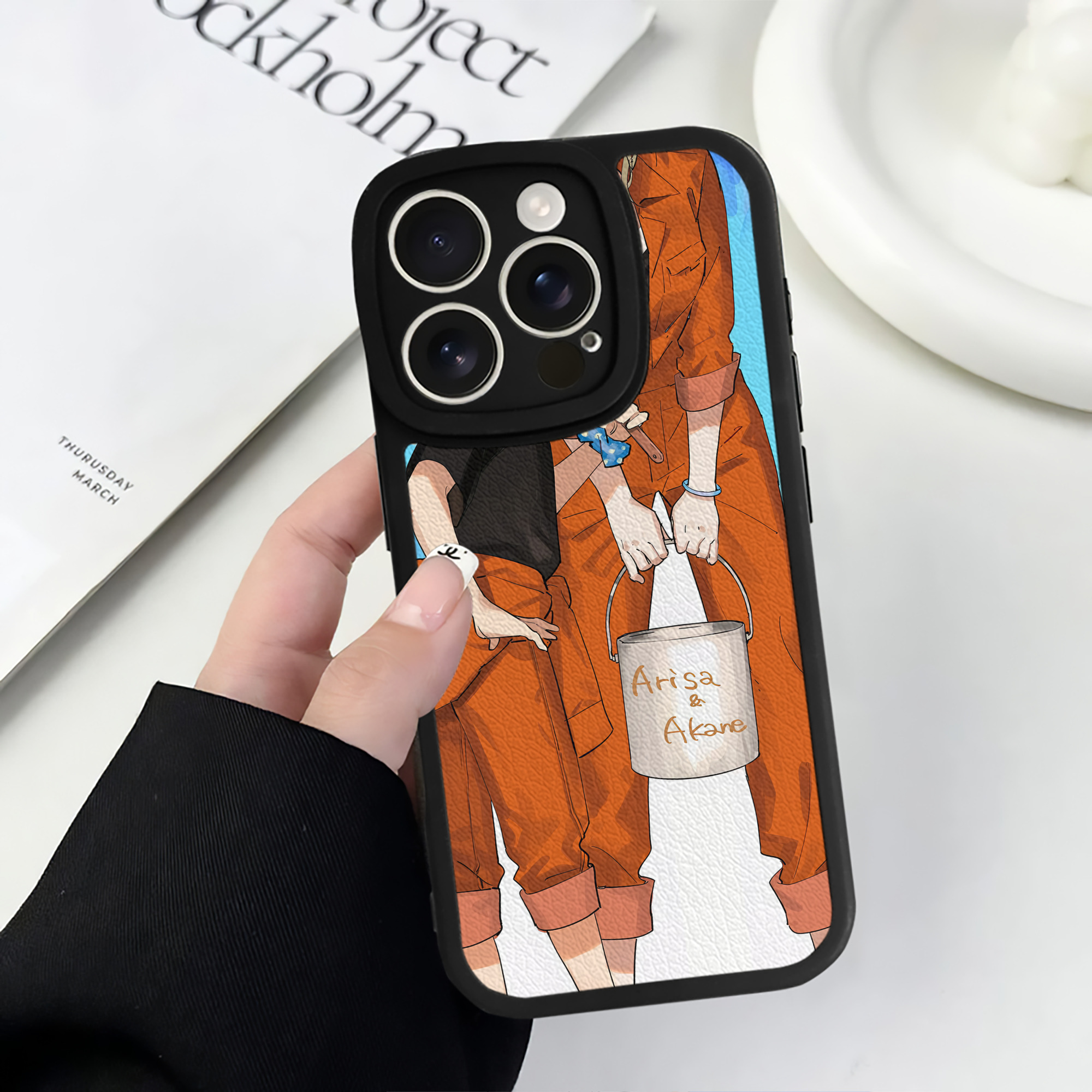 （画像用） ハイキュー!! Haikyu!! 【iPhone 16シリーズ対応】シリコンスマホケース（レザー調） 材質：シリコン